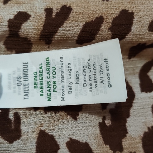 Aerie Animal Print Chiffon Coverup Kimono Brown Tan Sheer Flowy Wrap Leopard OS - Picture 10 of 10